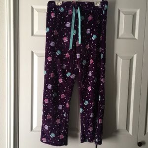 SECRET TREASURES Purple Owl Plush Pajama Pants